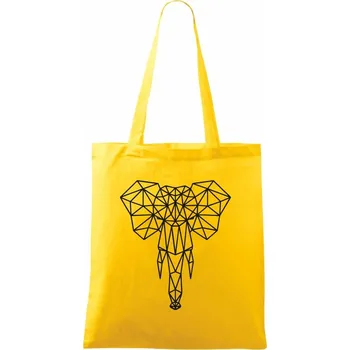 Geometrie - slon chobot - Taška bavlněná - 42 x 38 cm ( Žlutá )