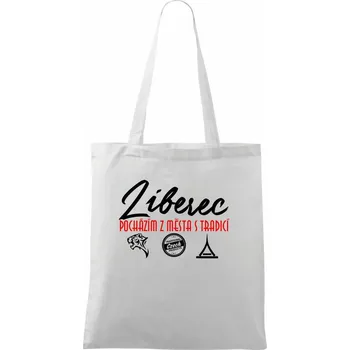 Liberec město s tradicí - Taška bavlněná - 42 x 38 cm ( Bílá )
