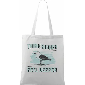 Bird think - Taška bavlněná - 42 x 38 cm ( Bílá )