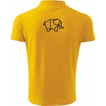 Pánská košile Geometrire - slon jednoduchý - Polokošile pánská Pique Polo 203 - 2XL ( Žlutá )