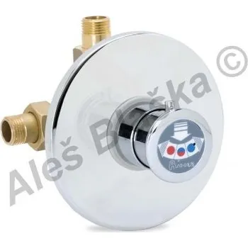 Ventil RIVER SPA - Itálie | RIVER MINIMAGIC R 00748/2 Sprchový tlačítkový časový směsovací ventil se spořičem průtoku R00748/2