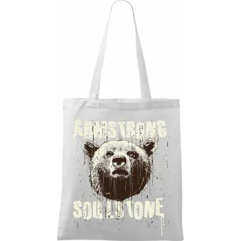 Nákupní taška Bear strong - Taška bavlněná - 42 x 38 cm ( Bílá )