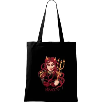 Hříšnice malovaná (Pecka design) - Taška bavlněná - 42 x 38 cm ( Černá )