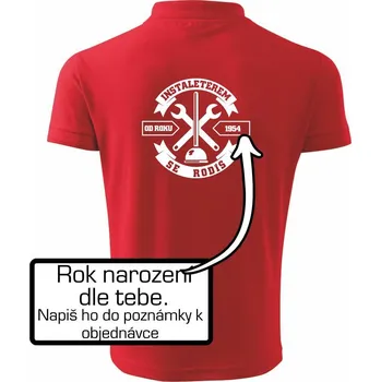 Pánská košile instalatérem se rodíš - Polokošile pánská Pique Polo 203 - 2XL ( Červená )