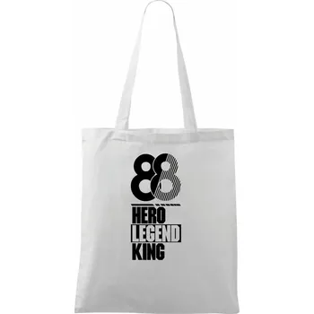 Nákupní taška Hero, Legend, King x Queen 1988 - Taška bavlněná - 42 x 38 cm ( Bílá )