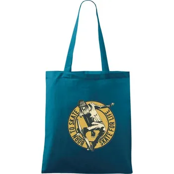 Skate girl - Taška bavlněná - 42 x 38 cm ( Petrolejová )