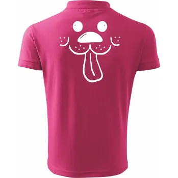 Pánská košile Pes obličej - Polokošile pánská Pique Polo 203 - 4XL ( Purpurová )