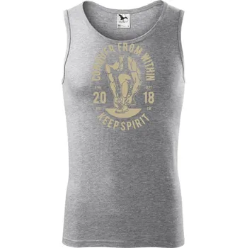 Pánská móda Conquer From Within - Tílko pánské Core - S ( Tmavě šedý melír )