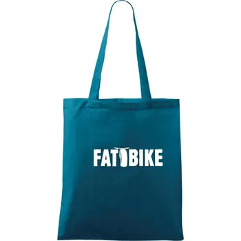 Nákupní taška Fat bike nápis - Taška bavlněná - 42 x 38 cm ( Petrolejová )