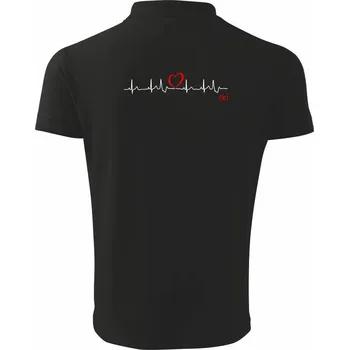 Pánská košile Moje srdce bije pro SKI - Polokošile pánská Pique Polo 203 - XL ( Černá )
