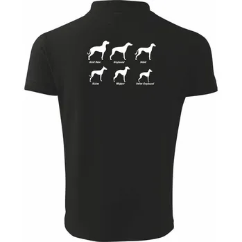 Pánská košile Chrt rasy - Polokošile pánská Pique Polo 203 - M ( Černá )