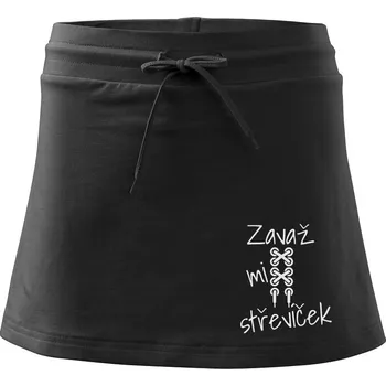 Dámská sukně Zavaž mi střevíček tkanička - Sportovní sukně - two in one - XL ( Černá )