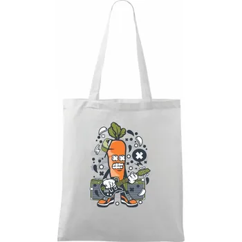 Rocková mrkev - Taška bavlněná - 42 x 38 cm ( Bílá )