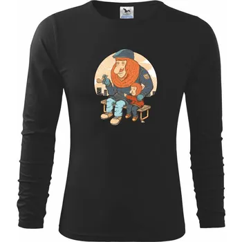 Kahau nosatý - Triko dětské Long Sleeve - 122 cm/6 let ( Černá )