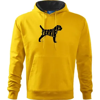 Pánská mikina Terier - Mikina pánská Cape s kapucí - M ( Žlutá )