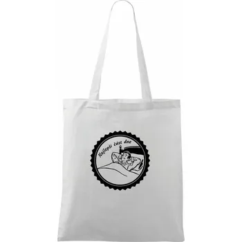 Nejlepší část dne - Taška bavlněná - 42 x 38 cm ( Bílá )