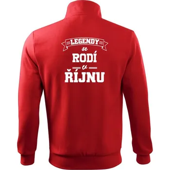 Pánská mikina Legendy se rodí v říjnu - Mikina bez kapuce Adventure - L ( Červená )