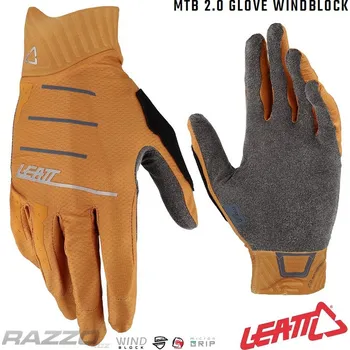 Cyklistické rukavice Zateplené rukavice na kolo Leatt MTB 2.0 WindBlock Glove Rust 2022 10 - L