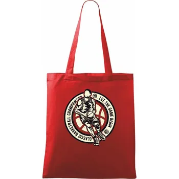 Nákupní taška Classic Basketball - Taška bavlněná - 42 x 38 cm ( Červená )