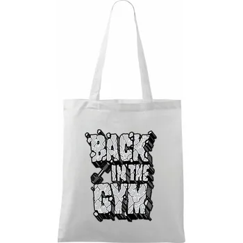 Nákupní taška Back in the gym - Taška bavlněná - 42 x 38 cm ( Bílá )