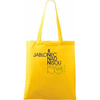 Jablonec nad Nisou 150 let - Oslavuji svoje město - Taška bavlněná - 42 x 38 cm ( Žlutá )