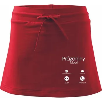 Dámská sukně Prázdniny volají - Sportovní sukně - two in one - M ( Červená )
