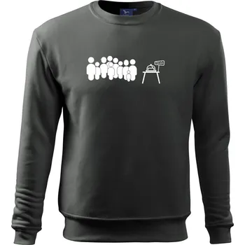 Fronta na máslo - Mikina Essential dětská - 158 cm/12 let ( Tmavá břidlice (šedá se zeleným nádechem) )