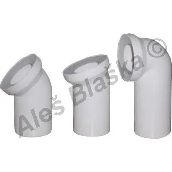 PlastBrno - ČR | WC dopojení koleno DN110 - připojení odpad - 45° 559x