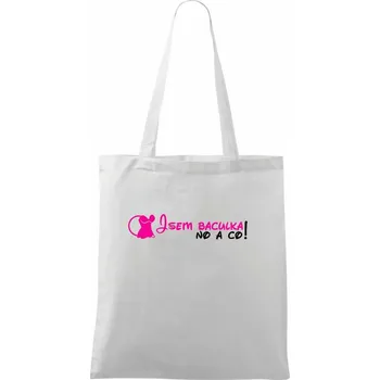 Nákupní taška Jsem baculka no a co! - Taška bavlněná - 42 x 38 cm ( Bílá )