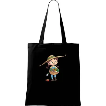 Malá farmářka - Taška bavlněná - 42 x 38 cm ( Černá )