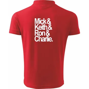 Pánská košile Mick Keith Ron Charlie - Polokošile pánská Pique Polo 203 - L ( Červená )