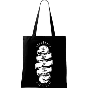 Skate live if up - Taška bavlněná - 42 x 38 cm ( Černá )