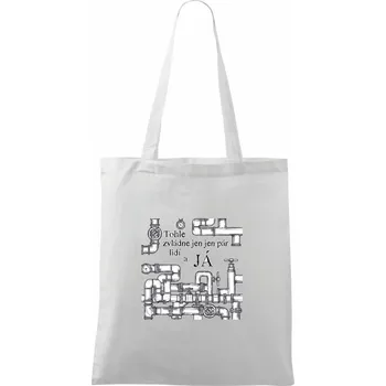 Instalatér tohle zvládne jen pár lidí - Taška bavlněná - 42 x 38 cm ( Bílá )