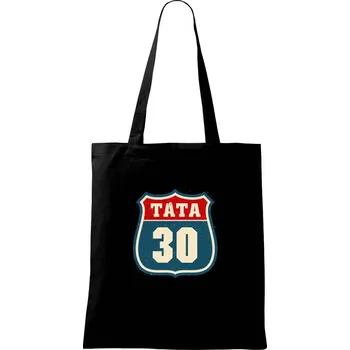 Nákupní taška Táta 30 - Taška bavlněná - 42 x 38 cm ( Černá )