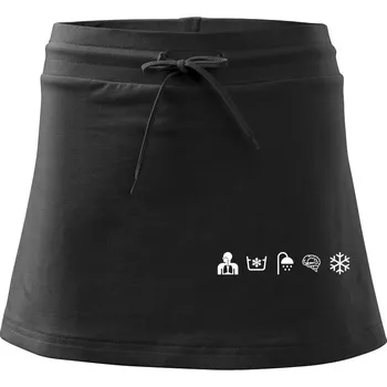 Dámská sukně Ikony otužování - Sportovní sukně - two in one - XS ( Černá )