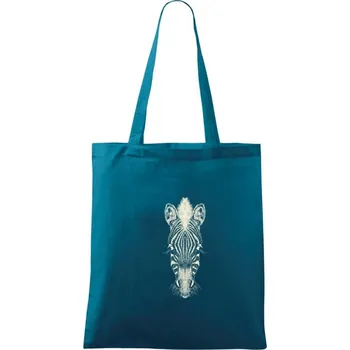 Zebra kresba - Taška bavlněná - 42 x 38 cm ( Petrolejová )