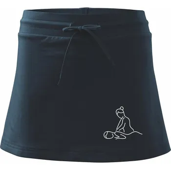 Dámská sukně Masáže silueta - Sportovní sukně - two in one - XS ( Námořní modrá (velmi tmavá - téměř černá) )