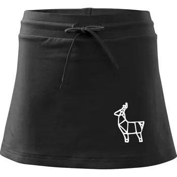 Dámská sukně Geometrire - paroháč - Sportovní sukně - two in one - L ( Černá )