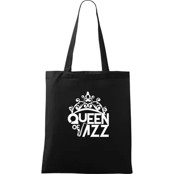Nákupní taška Queen of Jazz - Taška bavlněná - 42 x 38 cm ( Černá )
