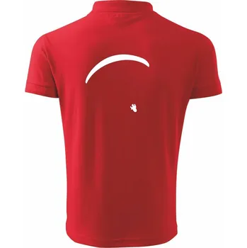 Pánská košile Obrys padáku velký - Polokošile pánská Pique Polo 203 - 4XL ( Červená )