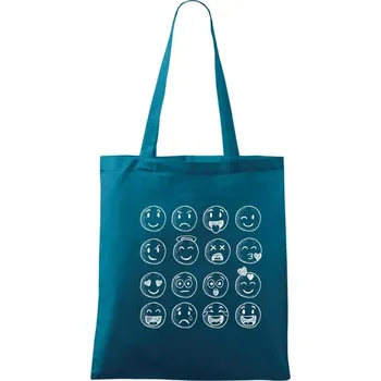 Všechny moje nálady - Taška bavlněná - 42 x 38 cm ( Petrolejová )