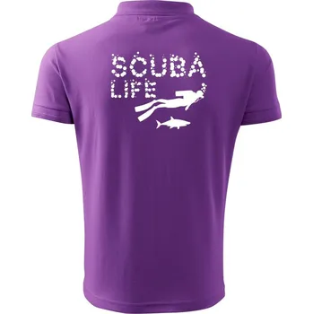 Pánská košile Scuba life - Polokošile pánská Pique Polo 203 - S ( Fialová )