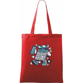 Nákupní taška Kalkulátor - Taška bavlněná - 42 x 38 cm ( Červená )