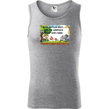 I went outside once... - Tílko pánské Core - L ( Tmavě šedý melír )