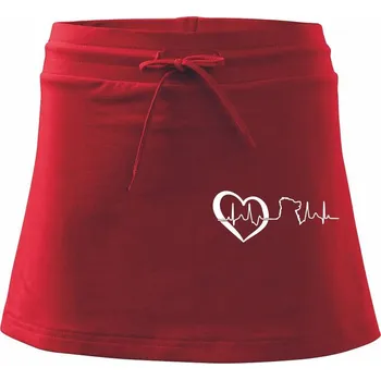 Dámská sukně Bernský salašnický pes EKG - Sportovní sukně - two in one - XS ( Červená )