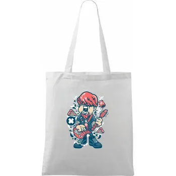 Rozbíječ kytar - Taška bavlněná - 42 x 38 cm ( Bílá )