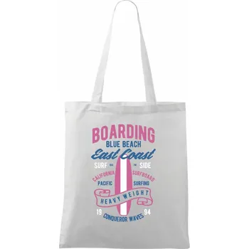 Boarding Blue Beach - Taška bavlněná - 42 x 38 cm ( Bílá )