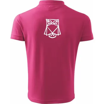 Pánská košile Geometrire - sova jednoduchá - Polokošile pánská Pique Polo 203 - XL ( Purpurová )