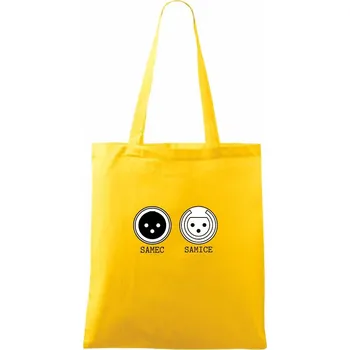 XLR samec a samice - Taška bavlněná - 42 x 38 cm ( Žlutá )