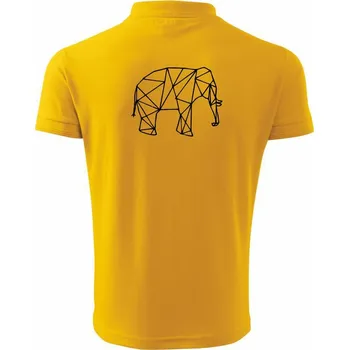 Pánská košile Geometrie - slon - Polokošile pánská Pique Polo 203 - 3XL ( Žlutá )